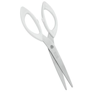 Bílé nůžky z nerezové oceli Metaltex Scissor, délka 21 cm