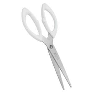 Bílé nůžky z nerezové oceli Metaltex Scissor, délka 17 cm