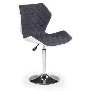 Barová židle Halmar MATRIX 2, šedá / bílá