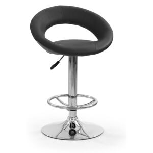 Barová židle Halmar H-15, eko černá / chrom