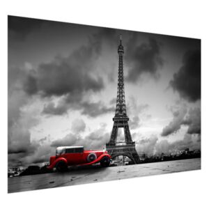 Samolepící fólie Výhled na Eiffelovu věž a klasický automobil Paříž 200x135cm OK2082A_1AL