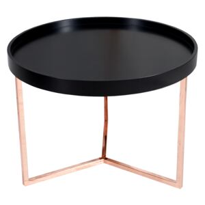 Noble Home Konferenční stolek Vedul, 60 cm, černá/měď