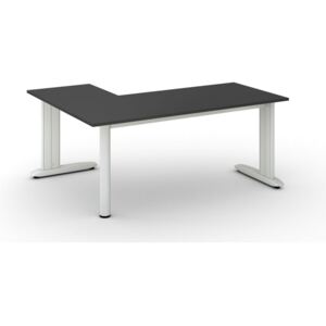Kancelářský stůl Flexible L 1800 x 1400 mm, antracit
