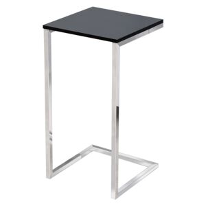 Noble Home Odkládací stolek Cesiro, 60 cm, černá, stříbrná