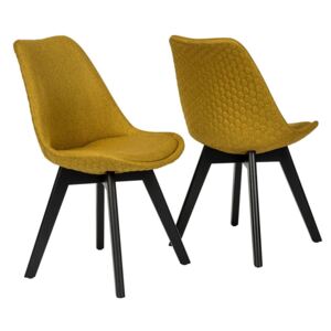 SALESFEVER Jídelní židle žlutá sada 2 ks, Vemzu - sleva 10% (kód EXTRA 10)