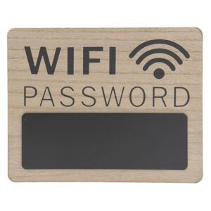 Nástěnná dřevěná cedule na heslo Wifi - 30*1*24 cm