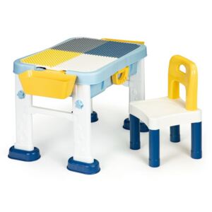 EcoToys Dětský hrací stůl 6v1, židle, tabule, HC493113