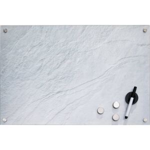 Magnetická nástěnná poznámková deska Zeller / sklo / břidlicově šedá / 60 x 40 cm / 11669
