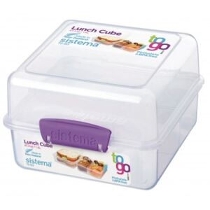Obědový box Sistema Lunch Cube To Go 1,4L Barva: fialová