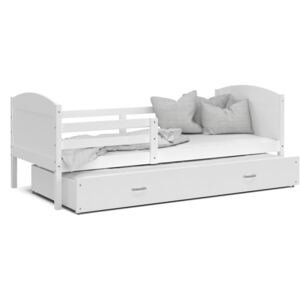 Dětská postel s přistýlkou MATTEO 2 - 190x80 cm - bílá
