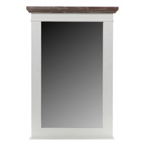 Dřevěné zrcadlo - bílé (81,5x55 cm) provensálský stylu