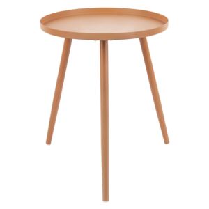 Select Time Karamelově hnědý kulatý odkládací stolek Lewo, 40 cm