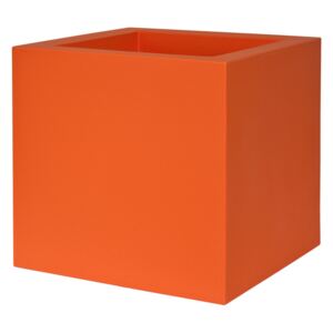 PLUST - Designový květináč KUBE, 40 x 40 cm - oranžový