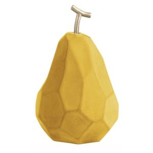 Soška hruška Pear 17 cm Origami concrete Present Time (Barva- matná žlutá)