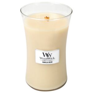 WoodWick - vonná svíčka Vanilla Bean (Vanilka) 609g (Odpočiňte si s teplou, přírodní vůní čisté vanilky.)