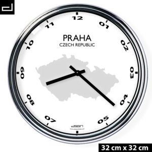 Kancelářské nástěnné hodiny: Praha