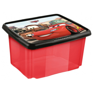 Keeeper Box na hračky Cars 24 l - červená