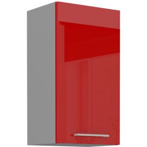 Policová kuchyňská skříňka horní šířka 45 cm 04 - HULK - Červená lesklá