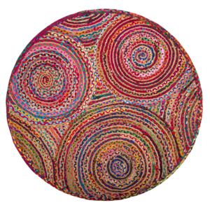 Kulatý bavlněný koberec ø 140 cm vícebarevný LADIK