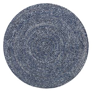 Kulatý džínový koberec ø 140 cm tmavě modrý BULUCA