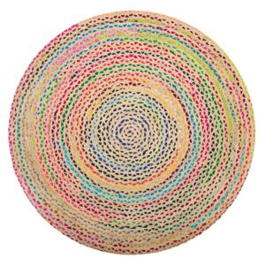 Kulatý bavlněný koberec ø 140 cm vícebarevný DAGDERE