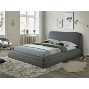 Čalouněná postel MORELO + rošt, 160x200, šedá