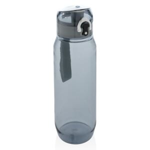Láhev na vodu s uzamykatelným víčkem XL, 800 ml, XD Design, šedá