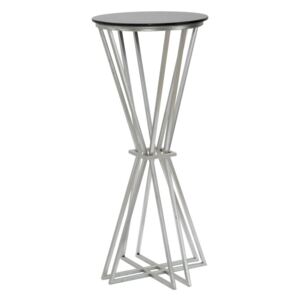 Odkládací stolek Mauro Ferretti Orto 35x80 cm, stříbrná/černá