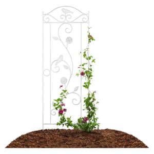FLORABEST® Mříž na popínavé rostliny (pták/květ/bílá)