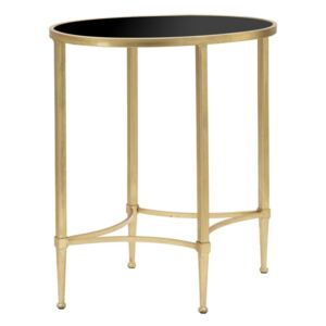 Odkládací stolek Mauro Ferretti Genova 56x36x65 cm, zlatá/černá