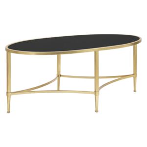 Konferenční stolek Mauro Ferretti Genova 110x60x45 cm, zlatá/černá