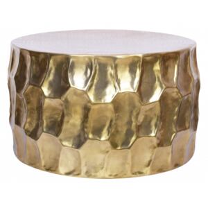 Noble Home Zlatý hliníkový konferenční stolek Hammop Organic, 70 cm