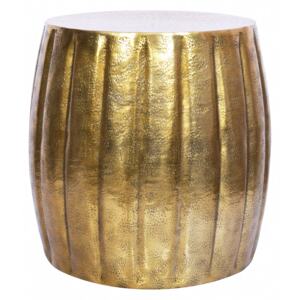 Noble Home Zlatý hliníkový odkládací stolek Marreko, 42 cm