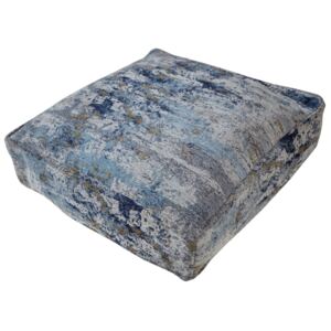 Noble Home Modro-béžový bavlněný sedací polštář Picaro, 70 cm