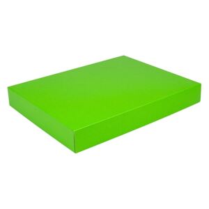 Dárková krabice na košile 380x285x50/35 mm, zelená matná