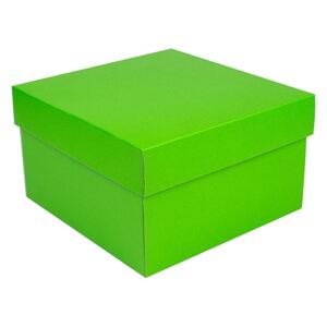 Úložná krabice s víkem 250x250x150 mm, zelená matná