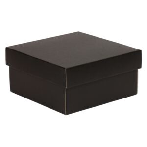 Dárková krabička s víkem 200x200x100/40 mm, černá