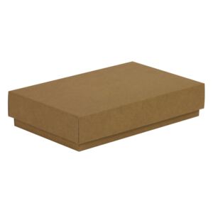 Dárková krabička s víkem 250x150x50/40 mm, hnědá - kraftová