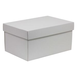 Dárková krabička s víkem 300x200x150/40 mm, bílá