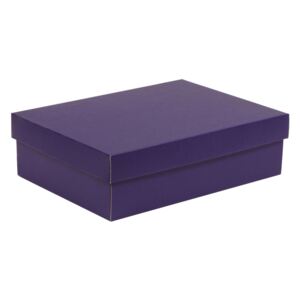 Dárková krabička s víkem 350x250x100/40 mm, fialová