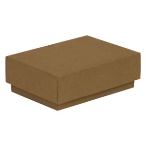 Dárková krabička s víkem 150x100x50/40 mm, hnědá - kraftová