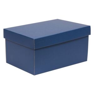 Dárková krabička s víkem 300x200x150/40 mm, modrá