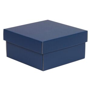 Dárková krabička s víkem 200x200x100/40 mm, modrá