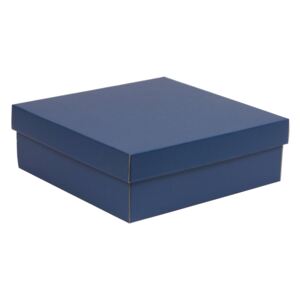 Dárková krabička s víkem 300x300x100/40 mm, modrá
