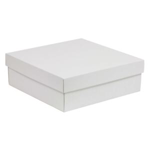 Dárková krabička s víkem 300x300x100/40 mm, bílá