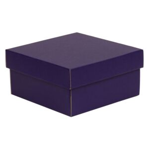 Dárková krabička s víkem 200x200x100/40 mm, fialová