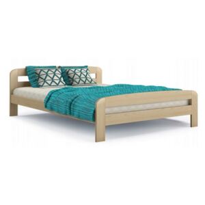 Moderní postel DALLAS 140x200 dřevěná Barva konstrukce: Olše