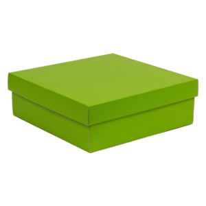 Dárková krabička s víkem 300x300x100/40 mm, zelená