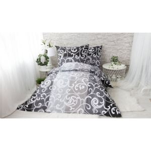 XPOSE® Bavlněné povlečení na 2 postele MELISA černá, 140x200/70x90cm