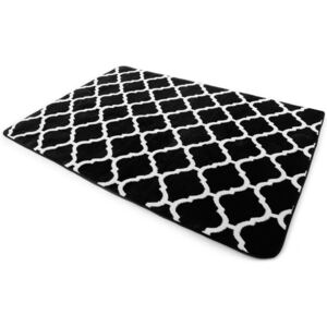 Tutumi Plyšový kusový koberec 3D Clover černo bílý Rozměr: 200x300cm
